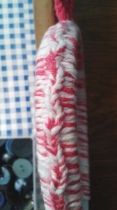 Virkat diadem, närbild