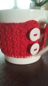 Röd muggvärmare, lite närmare